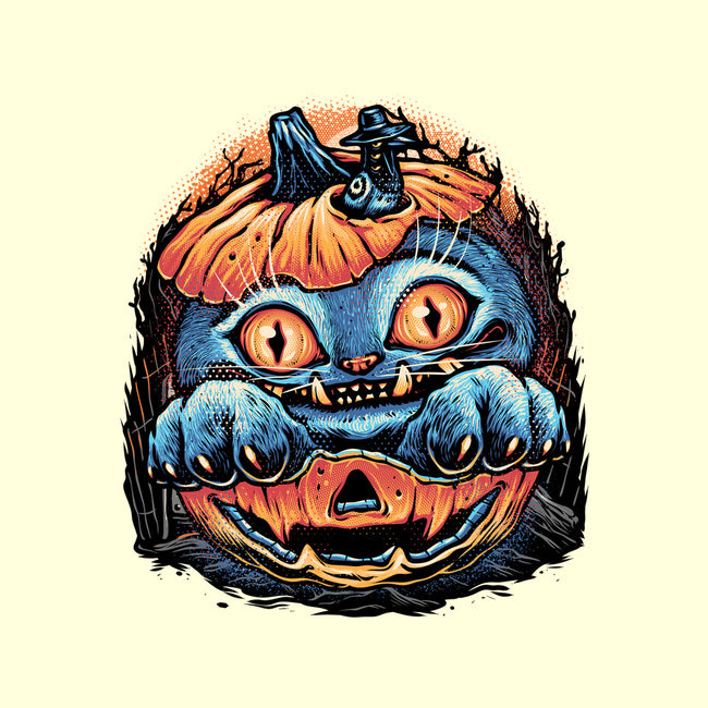 Blue Tiger Pumpkin-None-Adjustable Tote-Bag-glitchygorilla