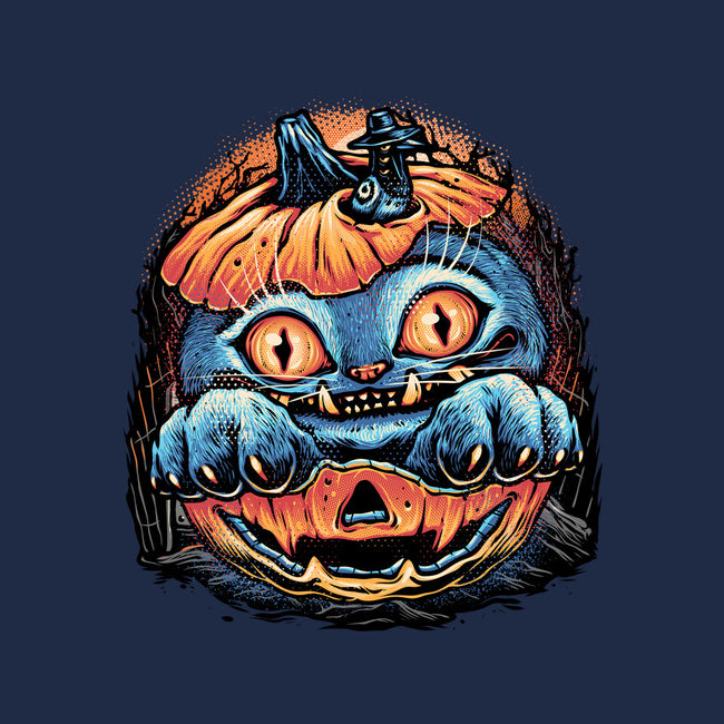Blue Tiger Pumpkin-None-Adjustable Tote-Bag-glitchygorilla