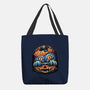 Blue Tiger Pumpkin-None-Basic Tote-Bag-glitchygorilla