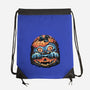Blue Tiger Pumpkin-None-Drawstring-Bag-glitchygorilla