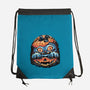 Blue Tiger Pumpkin-None-Drawstring-Bag-glitchygorilla
