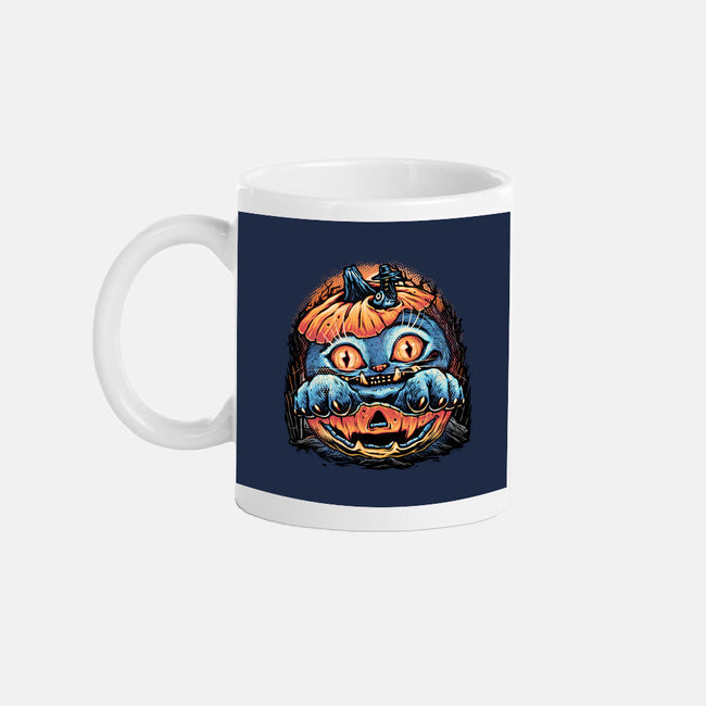 Blue Tiger Pumpkin-None-Mug-Drinkware-glitchygorilla