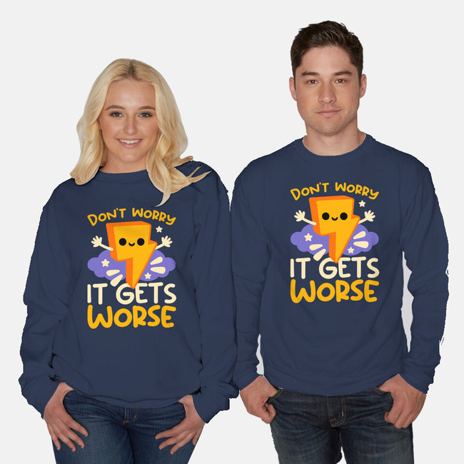 It Does Get Worse-Unisex-Crew Neck-Sweatshirt-NemiMakeit