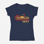 Retro Vintage Desert Planet-Womens-V-Neck-Tee-retrodivision