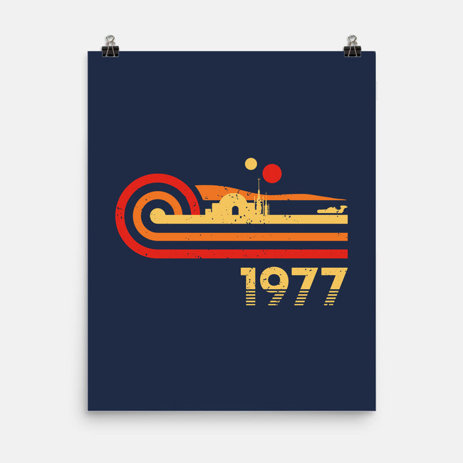 Retro Vintage Desert Planet-None-Matte-Poster-retrodivision