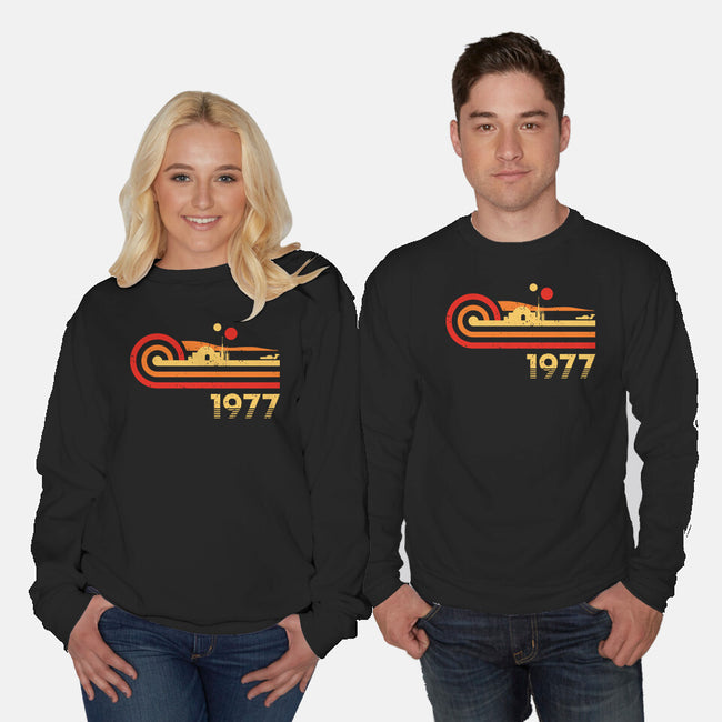 Retro Vintage Desert Planet-Unisex-Crew Neck-Sweatshirt-retrodivision
