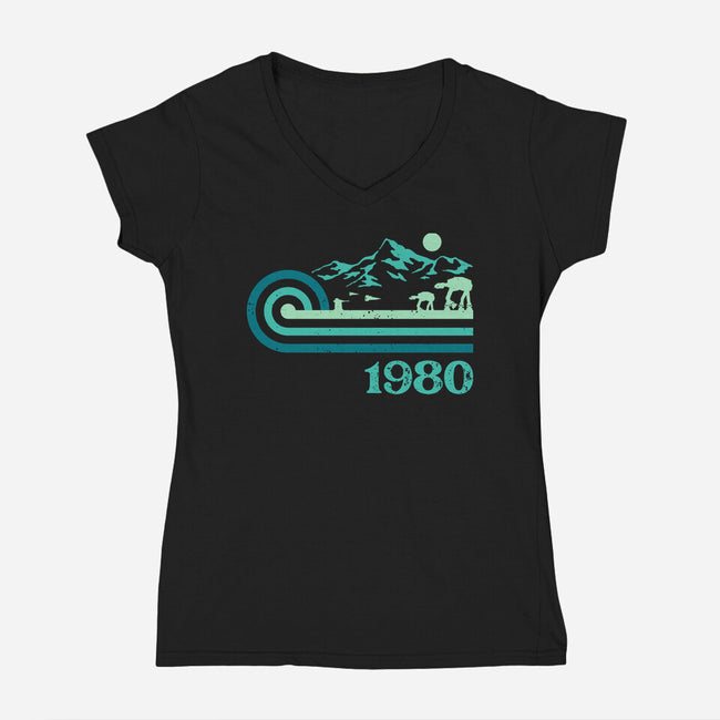 Retro Vintage Base-Womens-V-Neck-Tee-retrodivision