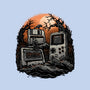 Retro Graveyard-Mens-Heavyweight-Tee-glitchygorilla