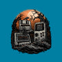 Retro Graveyard-Mens-Heavyweight-Tee-glitchygorilla