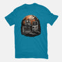 Retro Graveyard-Mens-Heavyweight-Tee-glitchygorilla