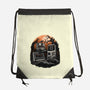 Retro Graveyard-None-Drawstring-Bag-glitchygorilla