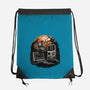 Retro Graveyard-None-Drawstring-Bag-glitchygorilla