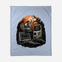 Retro Graveyard-None-Fleece-Blanket-glitchygorilla