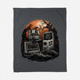 Retro Graveyard-None-Fleece-Blanket-glitchygorilla