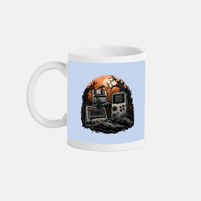 Retro Graveyard-None-Mug-Drinkware-glitchygorilla