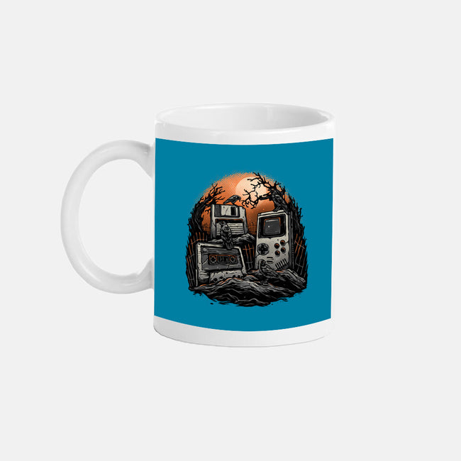 Retro Graveyard-None-Mug-Drinkware-glitchygorilla