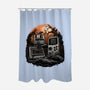 Retro Graveyard-None-Polyester-Shower Curtain-glitchygorilla