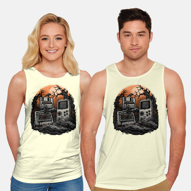 Retro Graveyard-Unisex-Basic-Tank-glitchygorilla