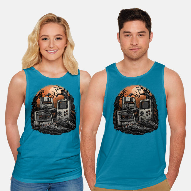 Retro Graveyard-Unisex-Basic-Tank-glitchygorilla