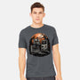 Retro Graveyard-Mens-Heavyweight-Tee-glitchygorilla