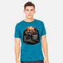 Retro Graveyard-Mens-Heavyweight-Tee-glitchygorilla