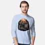 Retro Graveyard-Mens-Long Sleeved-Tee-glitchygorilla