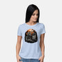 Retro Graveyard-Womens-Basic-Tee-glitchygorilla