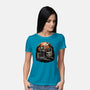 Retro Graveyard-Womens-Basic-Tee-glitchygorilla