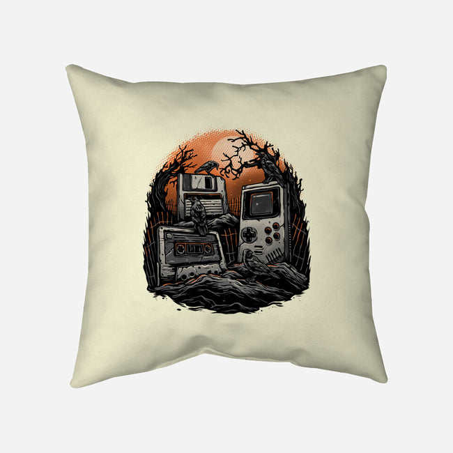 Retro Graveyard-None-Removable Cover w Insert-Throw Pillow-glitchygorilla