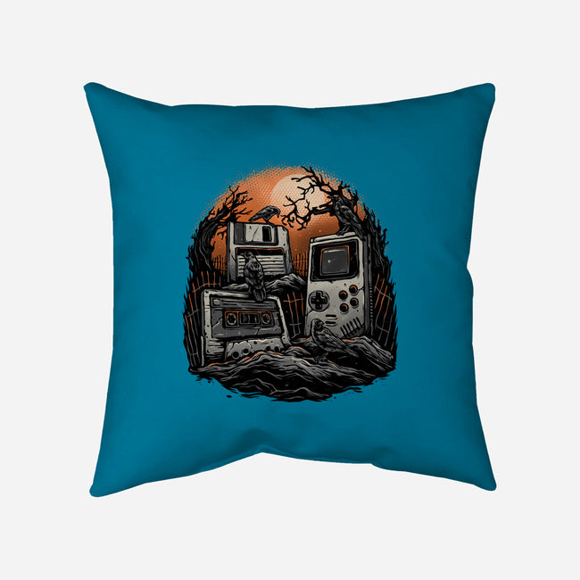 Retro Graveyard-None-Removable Cover w Insert-Throw Pillow-glitchygorilla