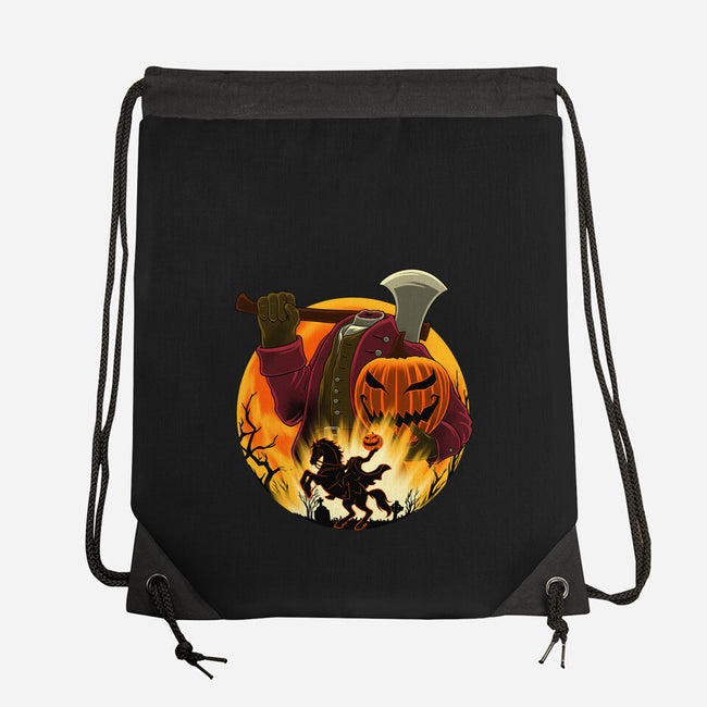 Galloping Hessian-None-Drawstring-Bag-rmatix