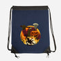 Galloping Hessian-None-Drawstring-Bag-rmatix