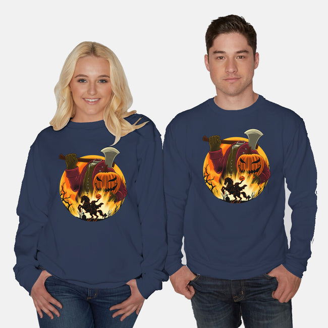 Galloping Hessian-Unisex-Crew Neck-Sweatshirt-rmatix