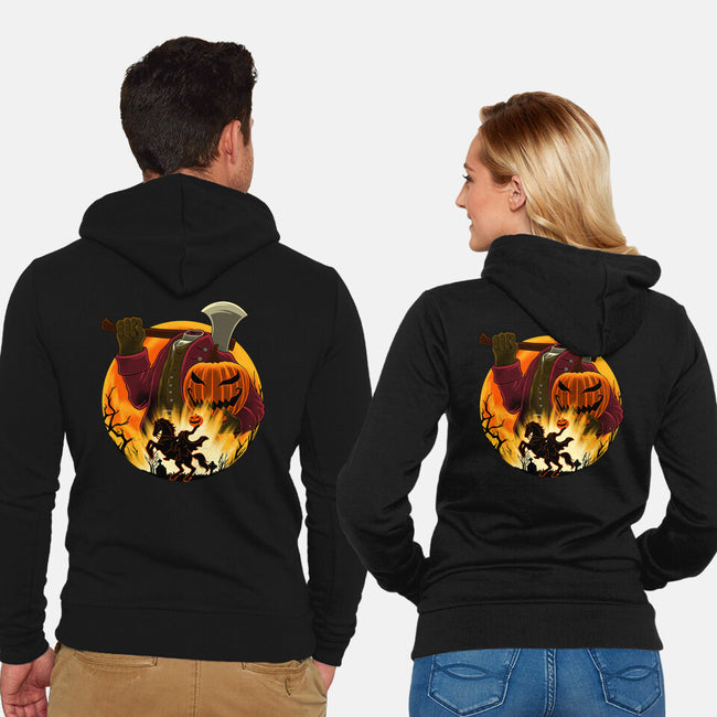 Galloping Hessian-Unisex-Zip-Up-Sweatshirt-rmatix
