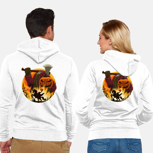 Galloping Hessian-Unisex-Zip-Up-Sweatshirt-rmatix