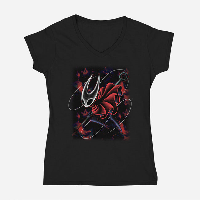 Princess Protector Shadow Nebula-Womens-V-Neck-Tee-Astrobot Invention