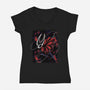 Princess Protector Shadow Nebula-Womens-V-Neck-Tee-Astrobot Invention
