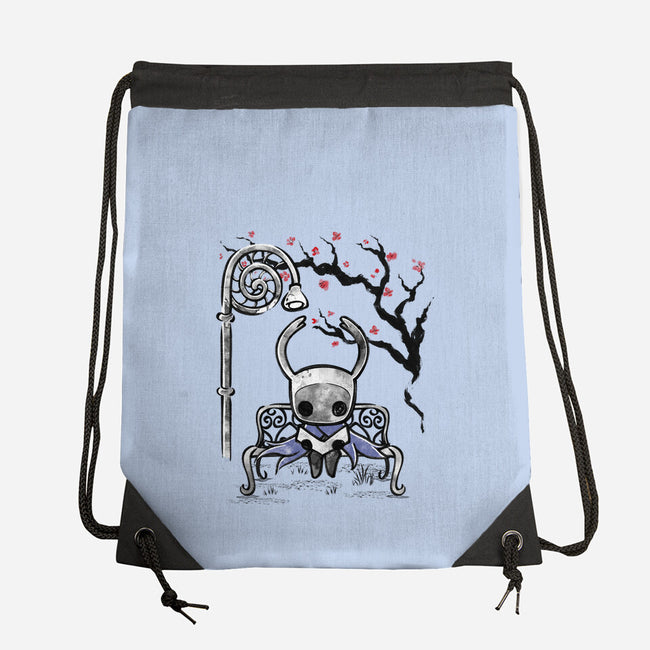 The Knight Sumi-E-None-Drawstring-Bag-Astrobot Invention