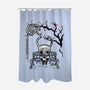 The Knight Sumi-E-None-Polyester-Shower Curtain-Astrobot Invention