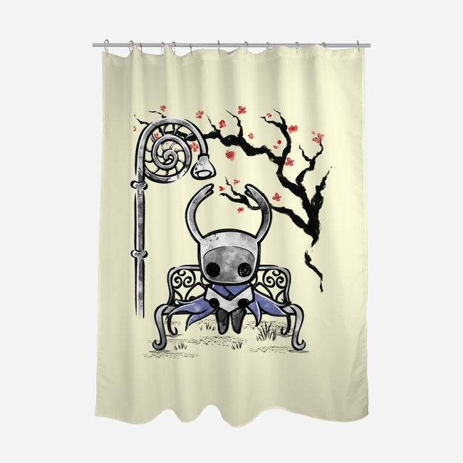 The Knight Sumi-E-None-Polyester-Shower Curtain-Astrobot Invention