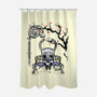 The Knight Sumi-E-None-Polyester-Shower Curtain-Astrobot Invention