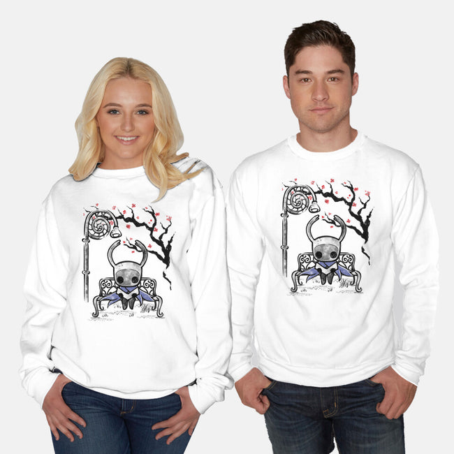 The Knight Sumi-E-Unisex-Crew Neck-Sweatshirt-Astrobot Invention