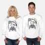 The Knight Sumi-E-Unisex-Crew Neck-Sweatshirt-Astrobot Invention