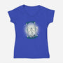 Hourglass Cat-Womens-V-Neck-Tee-Freecheese
