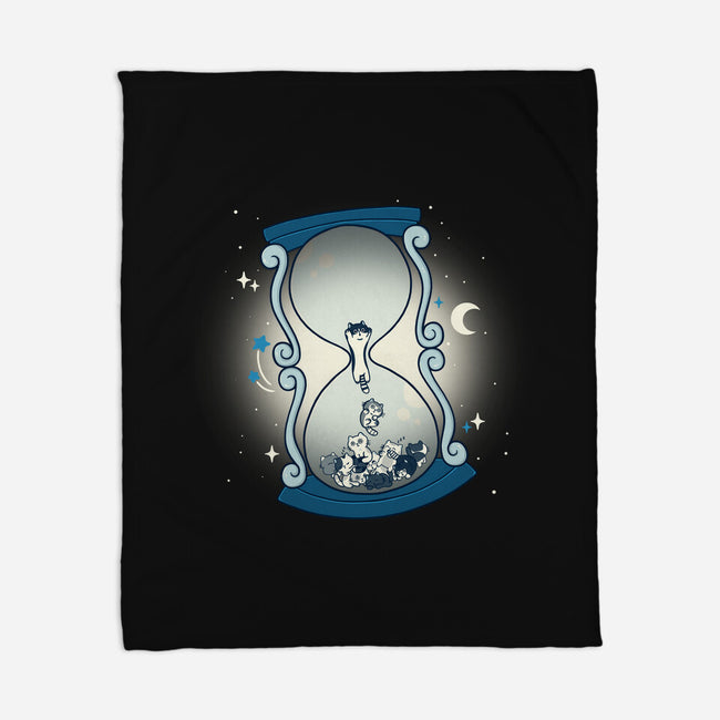 Hourglass Cat-None-Fleece-Blanket-Freecheese