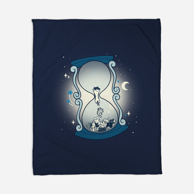Hourglass Cat-None-Fleece-Blanket-Freecheese