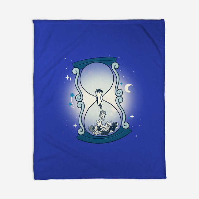 Hourglass Cat-None-Fleece-Blanket-Freecheese