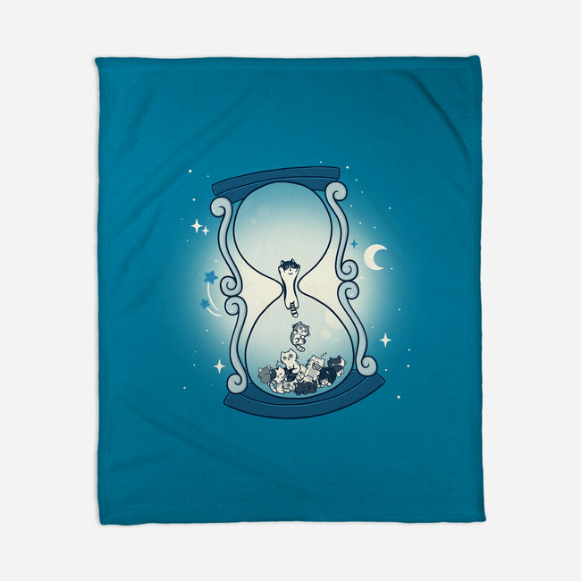 Hourglass Cat-None-Fleece-Blanket-Freecheese