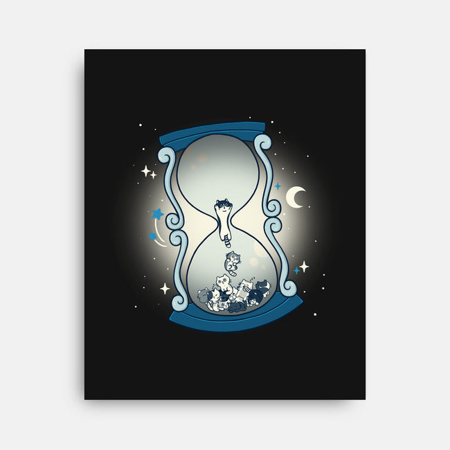 Hourglass Cat-None-Stretched-Canvas-Freecheese