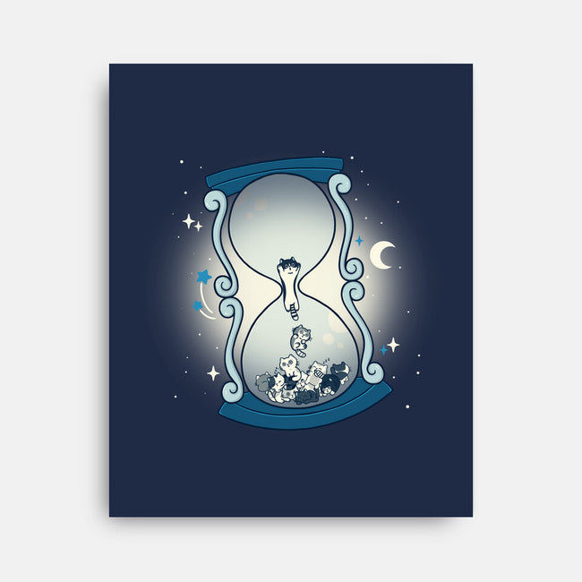 Hourglass Cat-None-Stretched-Canvas-Freecheese